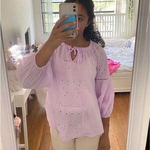 Purple flower design top